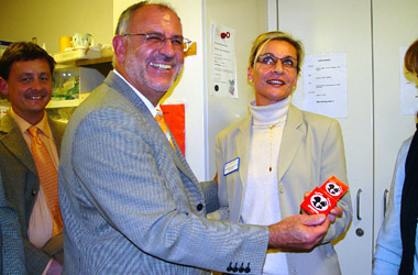Werner Pfisterer MdL auf Nachttour 2006 durch die Stadt Heidelberg
