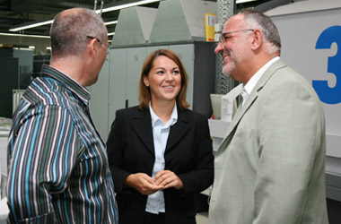 Foto 3 Aktion des BdS: Werner Pfisterer MdL bei ColorDruck Leimen