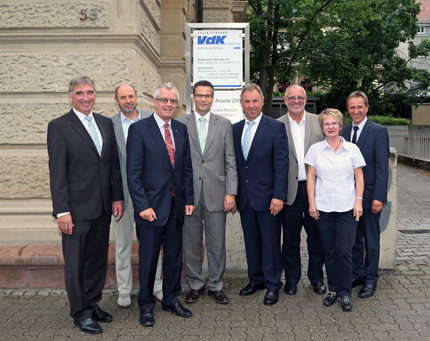 MdL Karl Klein, MdL a.D. Werner Pfisterer und MdL Peter Hauk besuchten die VdK-Bezirksgeschäftsstelle in Heidelberg.