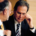 Foto Finanzminister Gerhard Stratthaus MdL und Werner Pfisterer MdL