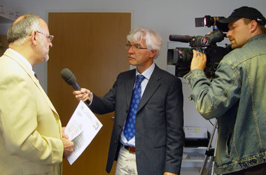 Foto Werner Pfisterer MdL im Interview mit dem Rhein-Neckar-Fernsehen