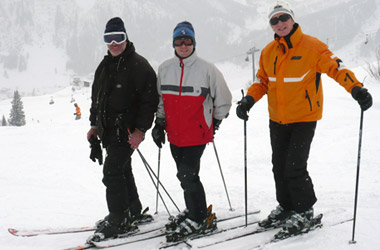 Foto2: Schon Tradition: Mitglieder der baden-württembergischen CDU-Landtagsfraktion in Lech / Werner Pfisterer MdL sportlich unterwegs