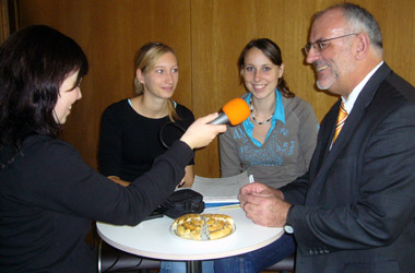 Foto: Werner Pfisterer MdL stand Rede und Antwort zum Thema Studiengebühren