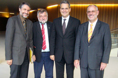 Foto Dr. Gerner, Hr. Mumm, Staatssekretär Dr. Birck und Pfisterer MdL