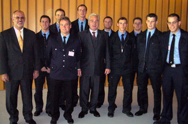 Foto Feuerwehr Heidelberg mit Innenminister Heribert Rech und Werner Pfisterer MdL