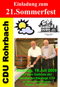 Sommerfest der CDU Rohrbach am 19. Juli 2009