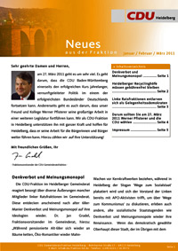 Newsletter der Heidelberger CDU-Gemeinderatsfraktion (Ausgabe März 2011)