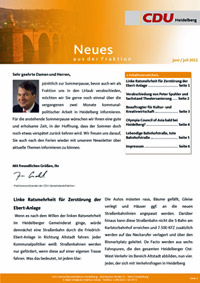Newsletter der Heidelberger CDU-Gemeinderatsfraktion (Ausgabe Juni / Juli 2011)