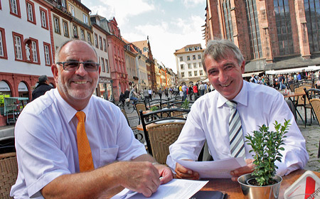 Werner Pfisterer und Karl Klein MdL in Heidelberg