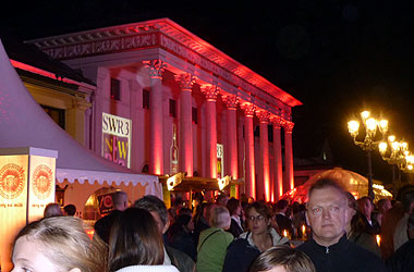 SWR-Rundfunkrat Werner Pfisterer MdL auf dem New-Pop-Festival in Baden-Baden