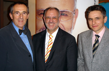 Foto Staatsrat Prof. Konrad Beyreuther, Werner Pfisterer MdL und Dr. Jochen Wilhelm