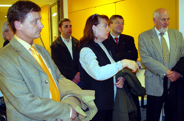 Werner Pfisterer MdL auf Nachttour 2006 durch die Stadt Heidelberg