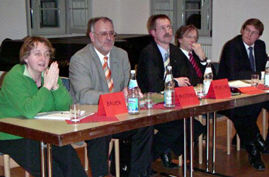 Foto Podiumsdiskussion bei der Europa Union Heidelberg