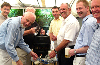 Foto Werner Pfisterer MdL beim Faßbieranstich / Sommerfest der CDU Rohrbach