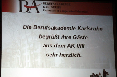 Foto2 Vor-Ort-Aktion des Arbeitskreises Wissenschaft, Forschung und Kunst der CDU-Fraktion: Besuch der Berufsakademie Karlsruhe am 14. Juni 2007