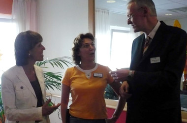 Foto Ministerin Dr. Stolz auf Einladung von Werner Pfisterer MdL in Heidelberg