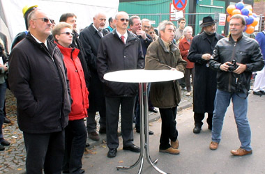 Foto: Werner Pfisterer MdL auf dem Baustellenfest in Heidelberg-Rohrbach (Rohrbach Markt)