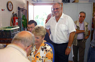 StS Gurr-Hirsch MdL, Dr. Lamers MdB und Pfisterer MdL im Bodenschutzlabor Heidelberg