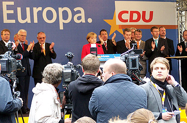 Europawahl 2009: Kundgebung der Vorsitzenden der CDU Deutschlands, Bundeskanzlerin Dr. Angela Merkel MdB, in Heidelberg