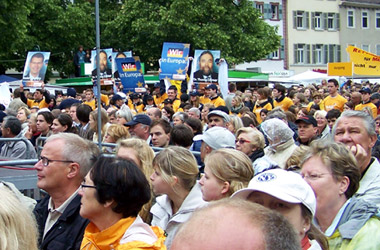 Europawahl 2009: Kundgebung der Vorsitzenden der CDU Deutschlands, Bundeskanzlerin Dr. Angela Merkel MdB, in Heidelberg