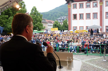 Europawahl 2009: Kundgebung der Vorsitzenden der CDU Deutschlands, Bundeskanzlerin Dr. Angela Merkel MdB, in Heidelberg