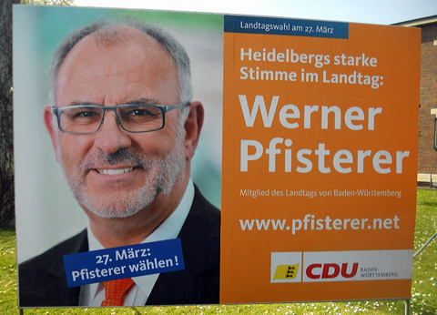 Großflächenplakat von Werner Pfisterer MdL