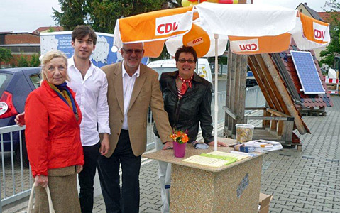 CDU-Infostand - Bund der Selbständigen: Gewerbefestival in Wieblingen - Mai 2012